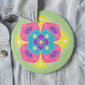 Bright Pastel Lotus Rangoli Button (Beispiel)