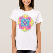 Bright Pastel Lotus Rangoli T-Shirt (Vorderseite)