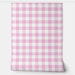 Bright Pastel Pink Check Green Buffalo Plaid Tapete