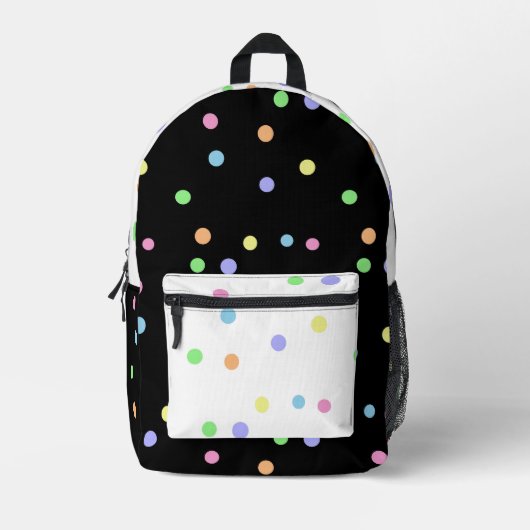 Bright Pastel Polka Dots Rucksack (Vorderseite)