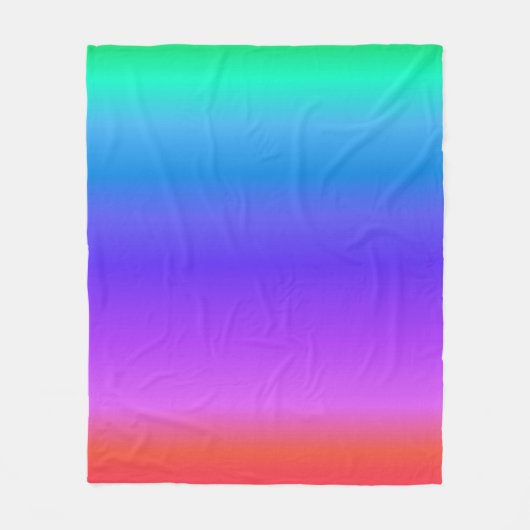 Bright Pastel Rainbow Fleecedecke (Vorderseite)