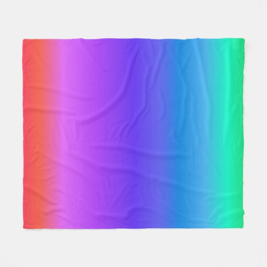 Bright Pastel Rainbow Fleecedecke (Vorderseite (Horizontal))