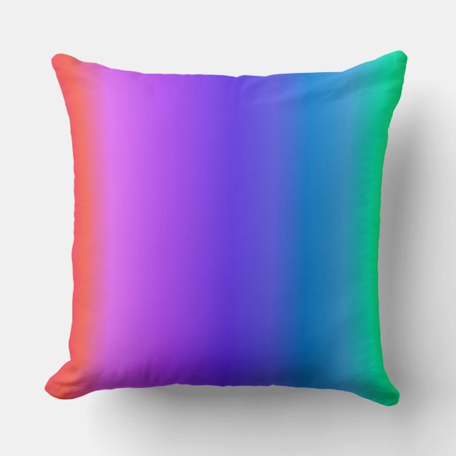Bright Pastel Rainbow Kissen (Vorderseite)
