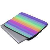 Bright Pastel Rainbow Strip Electronics Bag Laptopschutzhülle (Vorne Knopf)