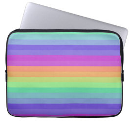 Bright Pastel Rainbow Strip Electronics Bag Laptopschutzhülle