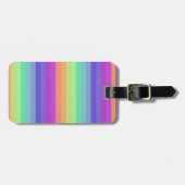 Bright Pastel Rainbow Strip Gepäckmarke Gepäckanhänger (Vorderseite horizontal)