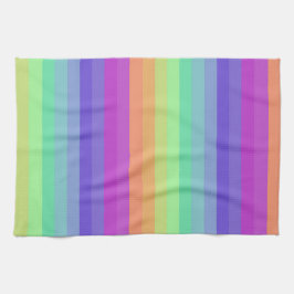 Bright Pastel Rainbow Stripe Küchenhandtücher Geschirrtuch