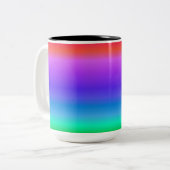 Bright Pastel Rainbow Zweifarbige Tasse (Vorderseite Links)