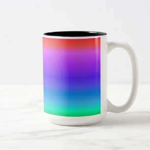 Bright Pastel Rainbow Zweifarbige Tasse