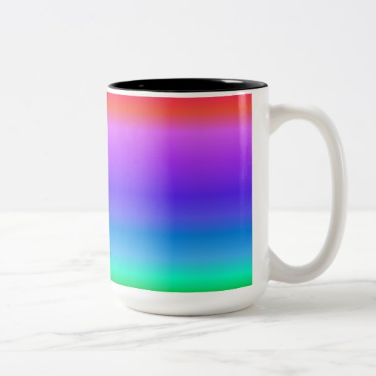 Bright Pastel Rainbow Zweifarbige Tasse (Rechts)