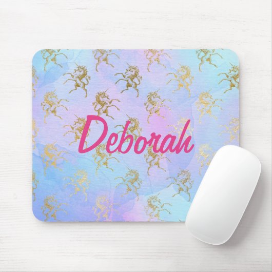 Bright Pastel Unicorn Thema Mousepad (Mit Mouse)