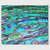 Bright Paua Muschel Abalone Wrapping Paper Geschenkpapier (Flach)