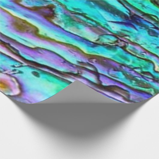 Bright Paua Muschel Abalone Wrapping Paper Geschenkpapier (Ecke)