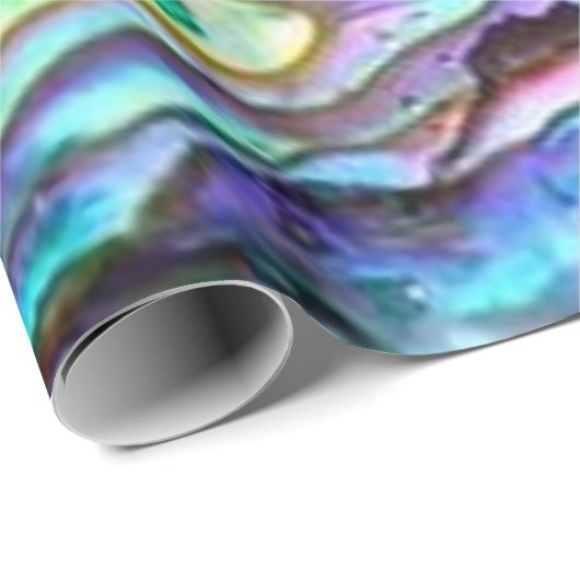 Bright Paua Muschel Abalone Wrapping Paper Geschenkpapier (Rolleneckpunkt)