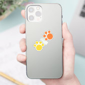 Bright Paw Prints Aufkleber (Telefon)
