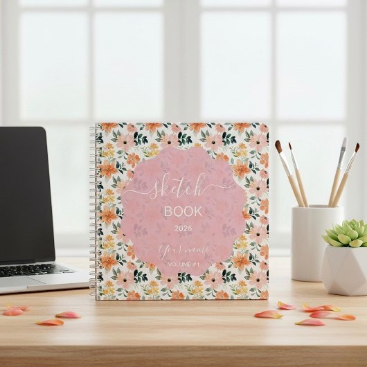 Bright Peach Blossoms Notizblock