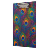 Bright Peacock Feathers Klemmbrett (Links)