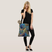 Bright Peacock Feathers Tote Bag Tasche (Am Model)