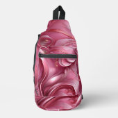 BRIGHT PINK ABSTRACT SWIRLS CROSSBODY BAG (Vorderseite)