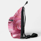 BRIGHT PINK ABSTRACT SWIRLS CROSSBODY BAG (Rechts)