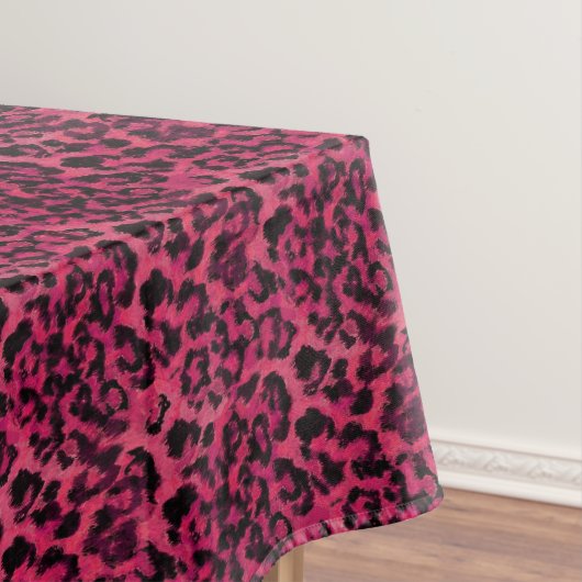 Bright pink and black spotted leopard tischdecke (Beispiel)
