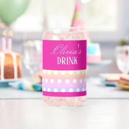 Bright Pink and Pola Dots Dosenglas