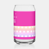 Bright Pink and Pola Dots  Dosenglas (Links)