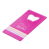 Bright Pink and Pola Dots  Geldbeutel Flaschenöffner (Rückseite Schrägansicht)