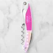 Bright Pink and Pola Dots  Kellnermesser (Vorderseite)