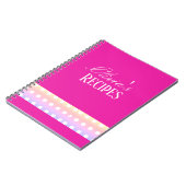 Bright Pink and Pola Dots Recipe Notizblock (Linke Seite)