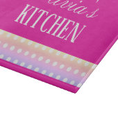 Bright Pink and Pola Dots  Schneidebrett (Ecke)