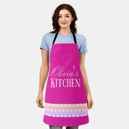 Bright Pink and Pola Dots Schürze
