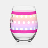 Bright Pink and Pola Dots  Weinglas Ohne Stiel (Links)