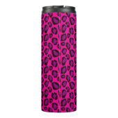 Bright Pink And Purple Leopard Print Pattern Thermosbecher (Rückseite)