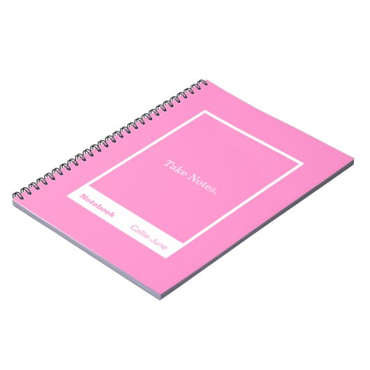 Bright Pink Block Quote Classic Notebook Notizblock (Linke Seite)