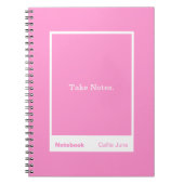 Bright Pink Block Quote Classic Notebook Notizblock (Vorderseite)