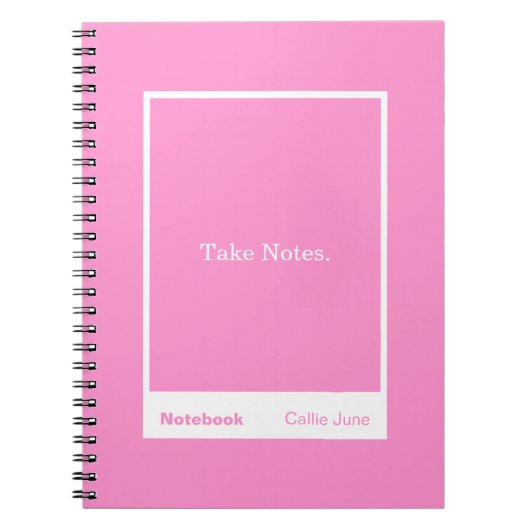 Bright Pink Block Quote Classic Notebook Notizblock (Vorderseite)