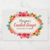 Bright Pink Canyed Ginger Lebensmitteletikett (Einzelnes Label)