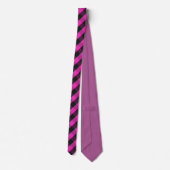 Bright Pink Festive Buffalo Check Plaid Patterned Krawatte (Rückseite)