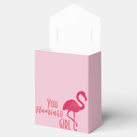 Bright Pink Flamingo Birthday Geschenkschachtel (Geöffnet)