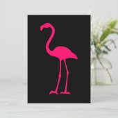 Bright Pink Flamingo Einladung (Stehend Vorderseite)