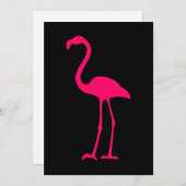 Bright Pink Flamingo Einladung (Vorne/Hinten)
