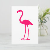 Bright Pink Flamingo Einladung (Stehend Vorderseite)