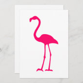 Bright Pink Flamingo Einladung (Vorne/Hinten)
