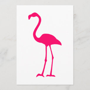 Bright Pink Flamingo Einladung