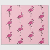 Bright Pink Flamingo Geschenk Wrapping Paper Geschenkpapier (Flach)