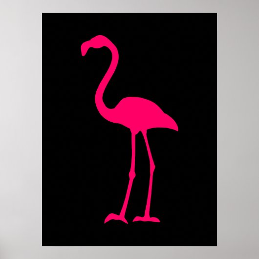 Bright Pink Flamingo Poster (Vorne)