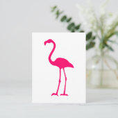 Bright Pink Flamingo Postkarte (Stehend Vorderseite)