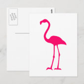 Bright Pink Flamingo Postkarte (Vorne/Hinten)