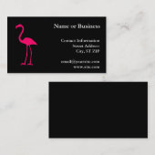 Bright Pink Flamingo Visitenkarte (Vorne/Hinten)